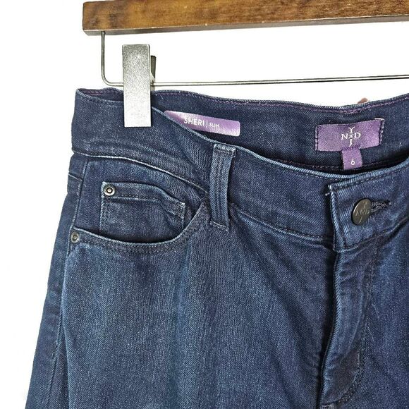 NOT YOUR DAUGHTERS JEANS Sheri Slim Deep Wash Lift Tuck Straight Leg Jean Size 6 - Picture 2 of 9